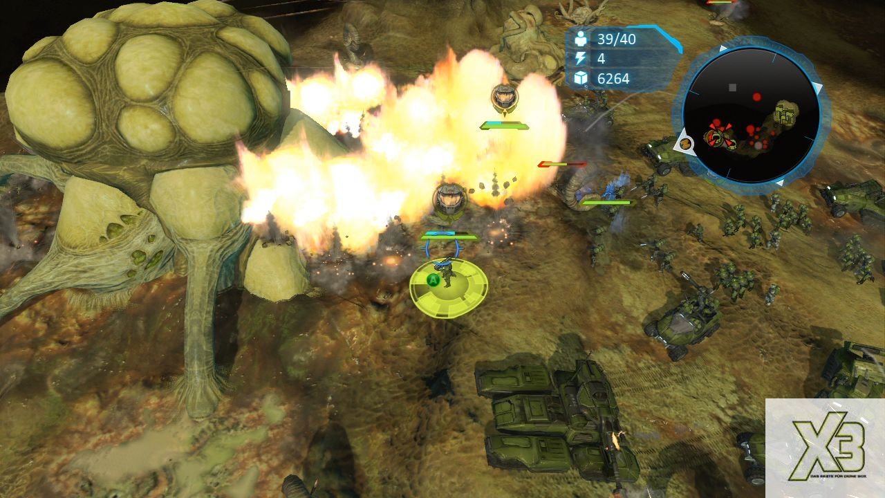 [23/02/2009] Darf in Halo nicht fehlen: Die außerirdische, parasitäre Flood kommt auch ab und zu in Halo Wars vor, hat aber – bis auf 2 Missionen – keinen großen Auftritt.