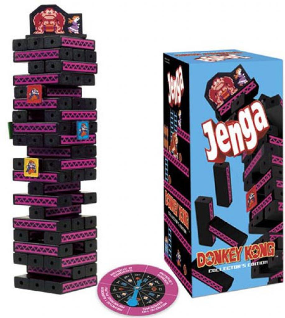 [11/02/2009] Jenga für Mario-Fans. Wer selbst den großen Turm von Mario aufbauen will, der schaut unter anderem mal bei eBay vorbei. Dort lässt sich das Spiel käuflich erwerben.