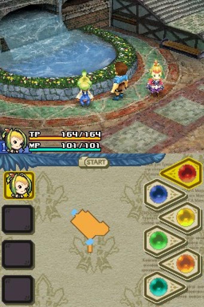 [30/03/2009] Final Fantasy Crystal Chronicles: Echoes of Time - Sprecht die Passanten an, um an die neuesten Infos zu kommen.