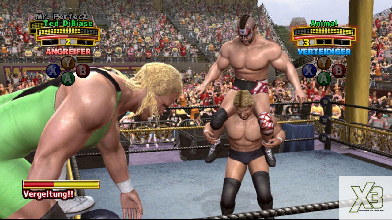 [19/03/2009] In Tag-Team-Kämpfen beherrschen die Wrestler sogar Finishing Moves.