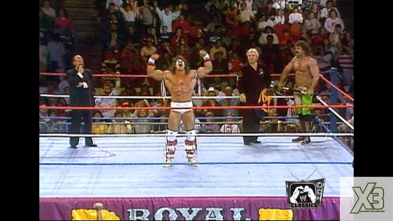 [19/03/2009] Vor über 20 Jahren traten der Ultimate Warrior und Ravishing Rick Rude beim Royal Rumble ’89 in einem „Posedown“ gegeneinander an. Beide Wrestler wollten ermitteln, wer den besseren Körperbau hat. Am Ende attackierte Rude den Warrior hinterrücks.