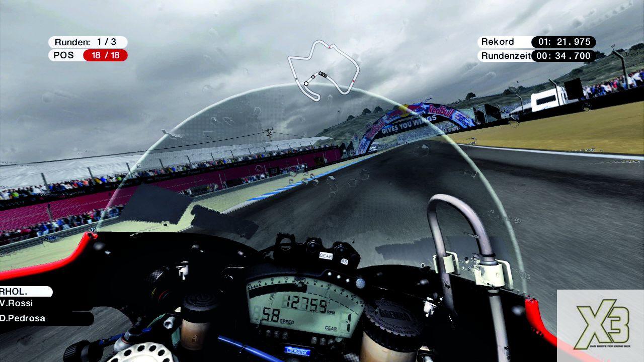 [17/03/2009] Die Wetterbedingungen wirken sich deutlich auf das Fahrverhalten der Bikes aus.
