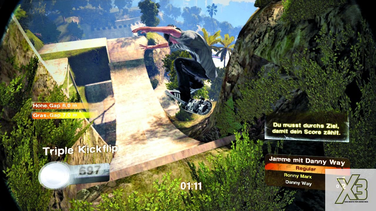 [18/03/2009] Zwar sind gigantische Sprünge à la Tony Hawk eher eine Seltenheit, trotzdem geht es manchmal hoch hinaus.