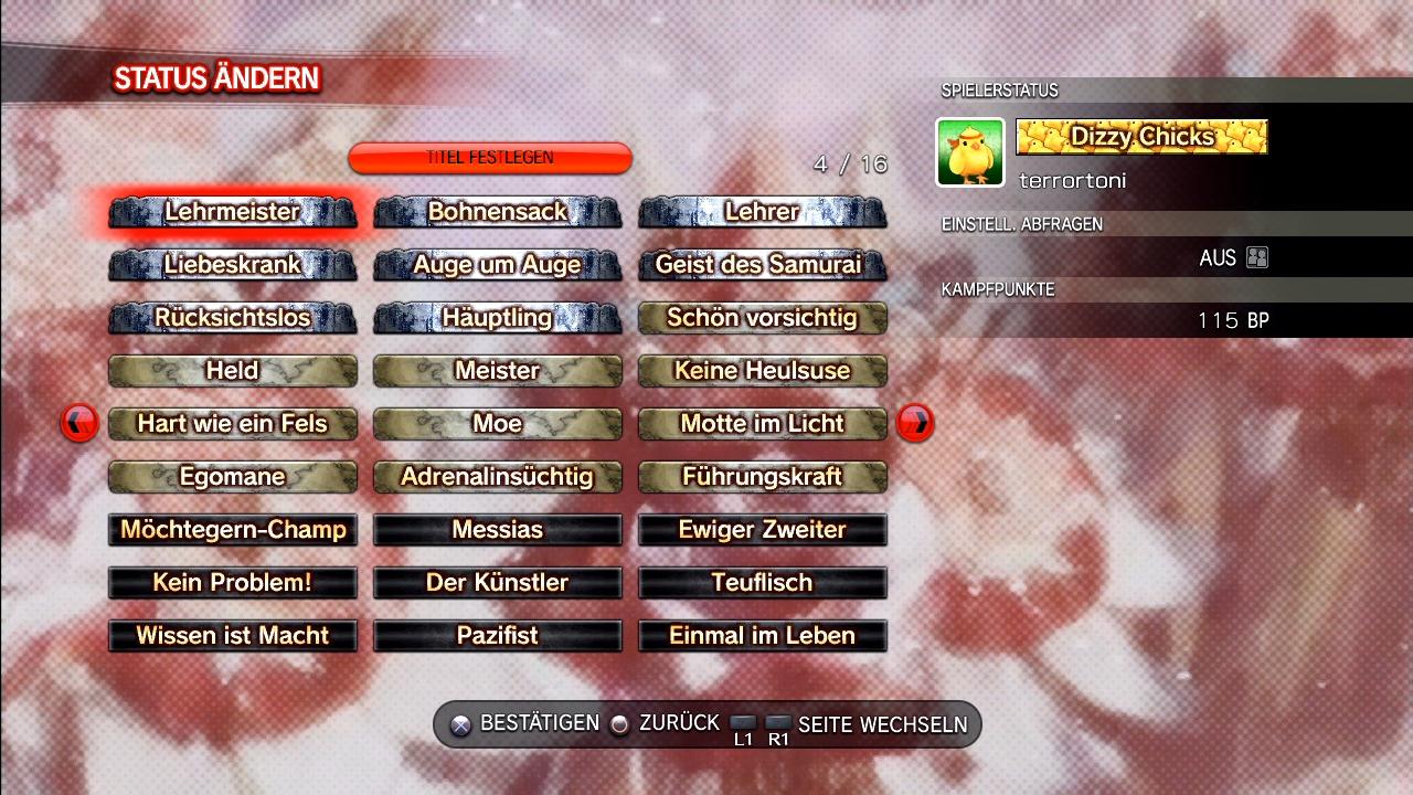 [01/04/2009] Lug und Trug: Mit den Spielertiteln kann man schön tiefstapeln oder einen auf dicke Hose machen. Gut getäuscht ist manchmal halb gewonnen.