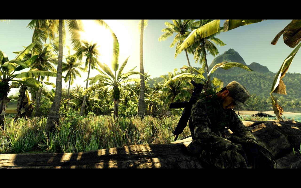 [30/05/2009] Das Dschungel- und Insel-Setting von Crysis zählt auch heute noch zu den wohl schönsten Computer-Schauplätzen. Dieser hier gezeigte Screenshot wurde vom Crysis-HQ-User “DrunkenMonkey” erstellt.