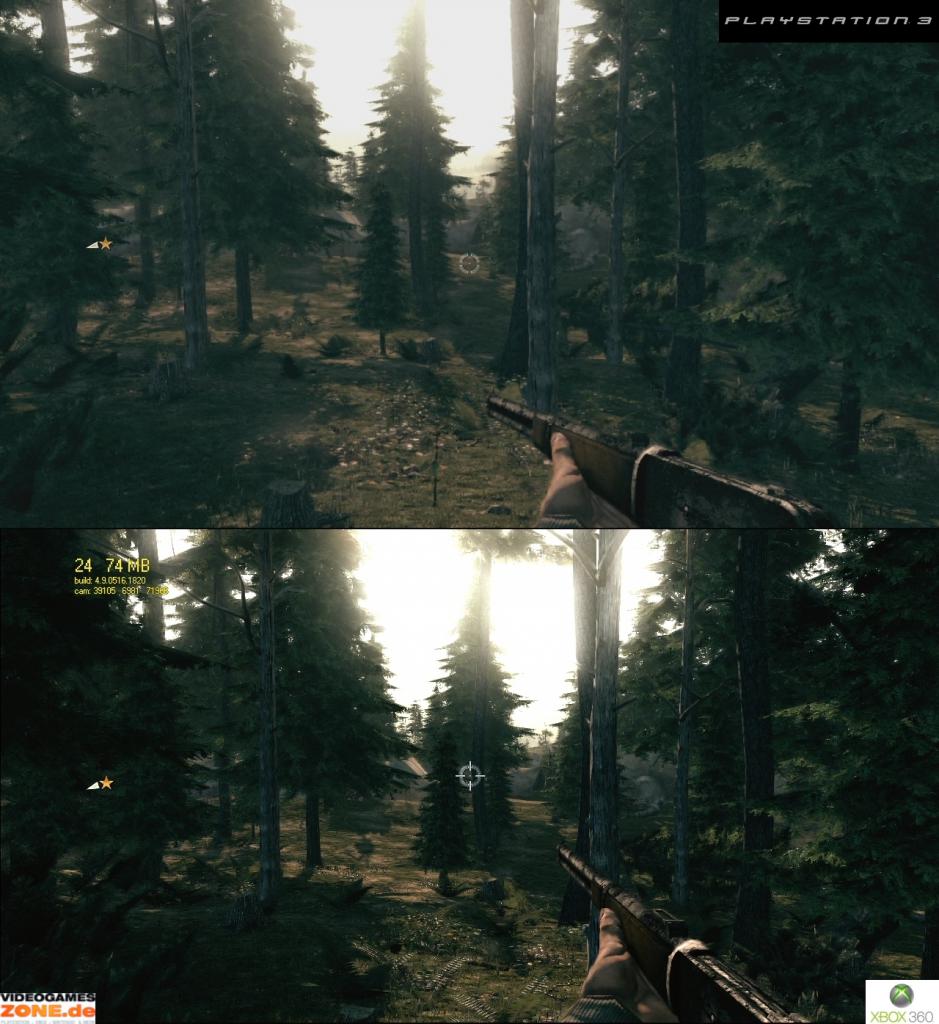 [30/06/2009] Grafikvergleich zwischen der PS3- und 360-Version von Call of Juarez: Bound in Blood. (2)