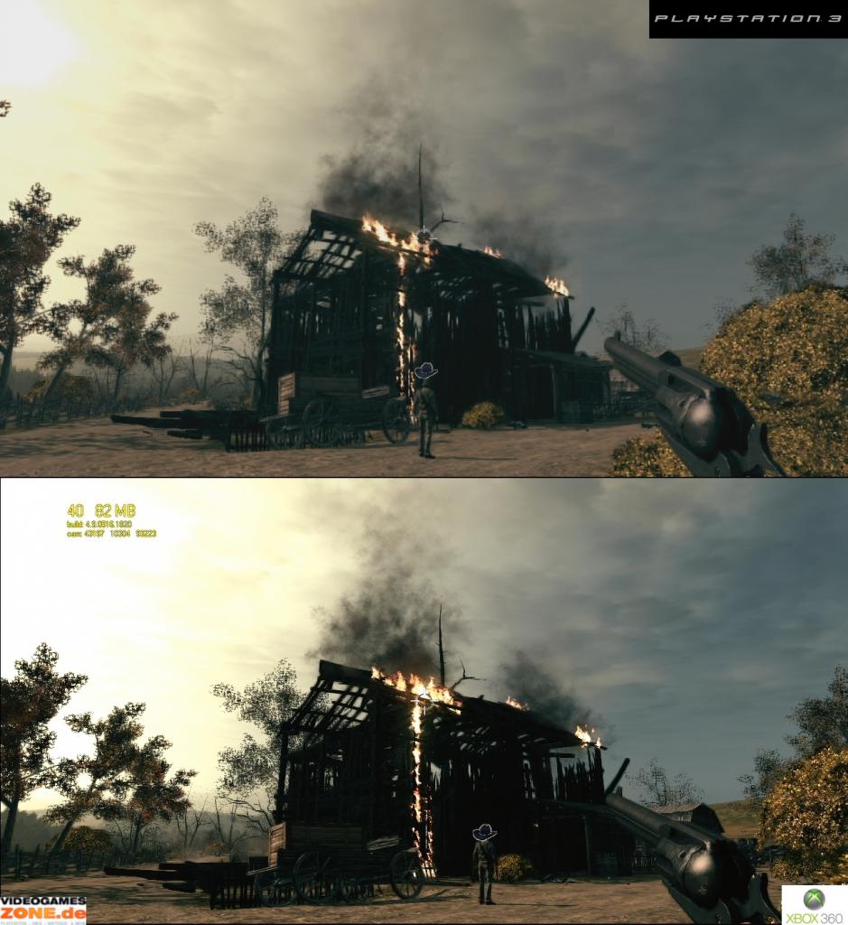 [30/06/2009] Grafikvergleich zwischen der PS3- und 360-Version von Call of Juarez: Bound in Blood. (5)