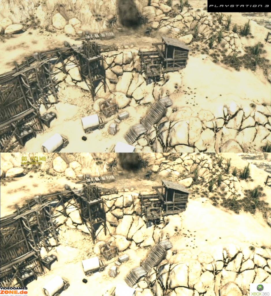 [30/06/2009] Grafikvergleich zwischen der PS3- und 360-Version von Call of Juarez: Bound in Blood. (21)