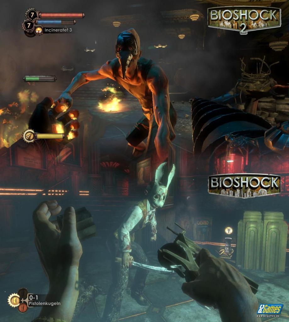 [20/06/2009] Maskenball Teil 2: Hier sehen Sie ein InGame-Vergleichsbild zu Bioshock und Bioshock 2.