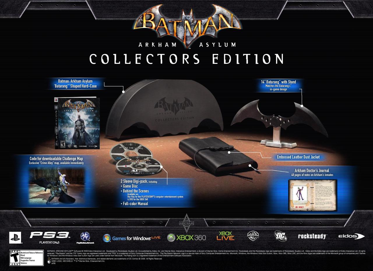 [15/07/2009] Batman Arkham Asylum - Ein cooles Batarang bietet die Sammeledition von Arkham Asylum. Dies könnt ihr beispielsweise eurem Batman-Kostüm zu Fasching, Karneval oder wie auch immer hinzufügen.
