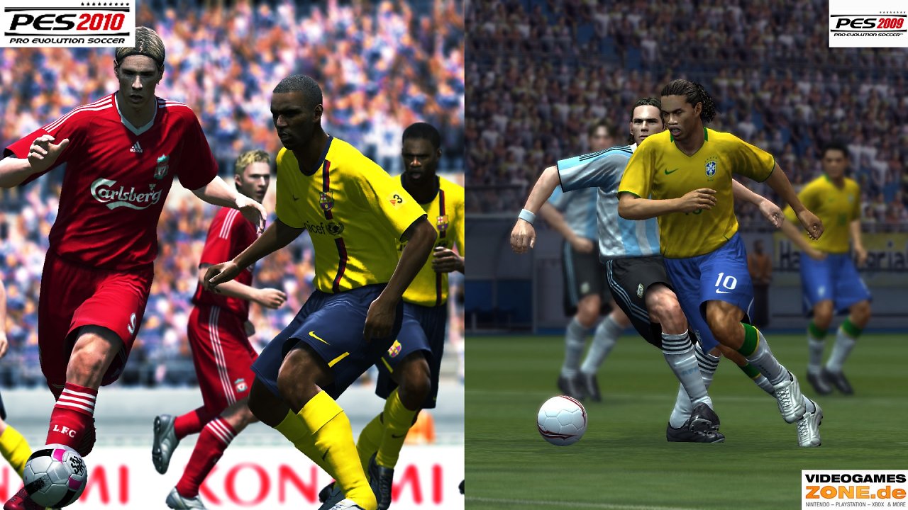 [20/07/2009] PES 2009 vs. PES 2010 - Dribbling