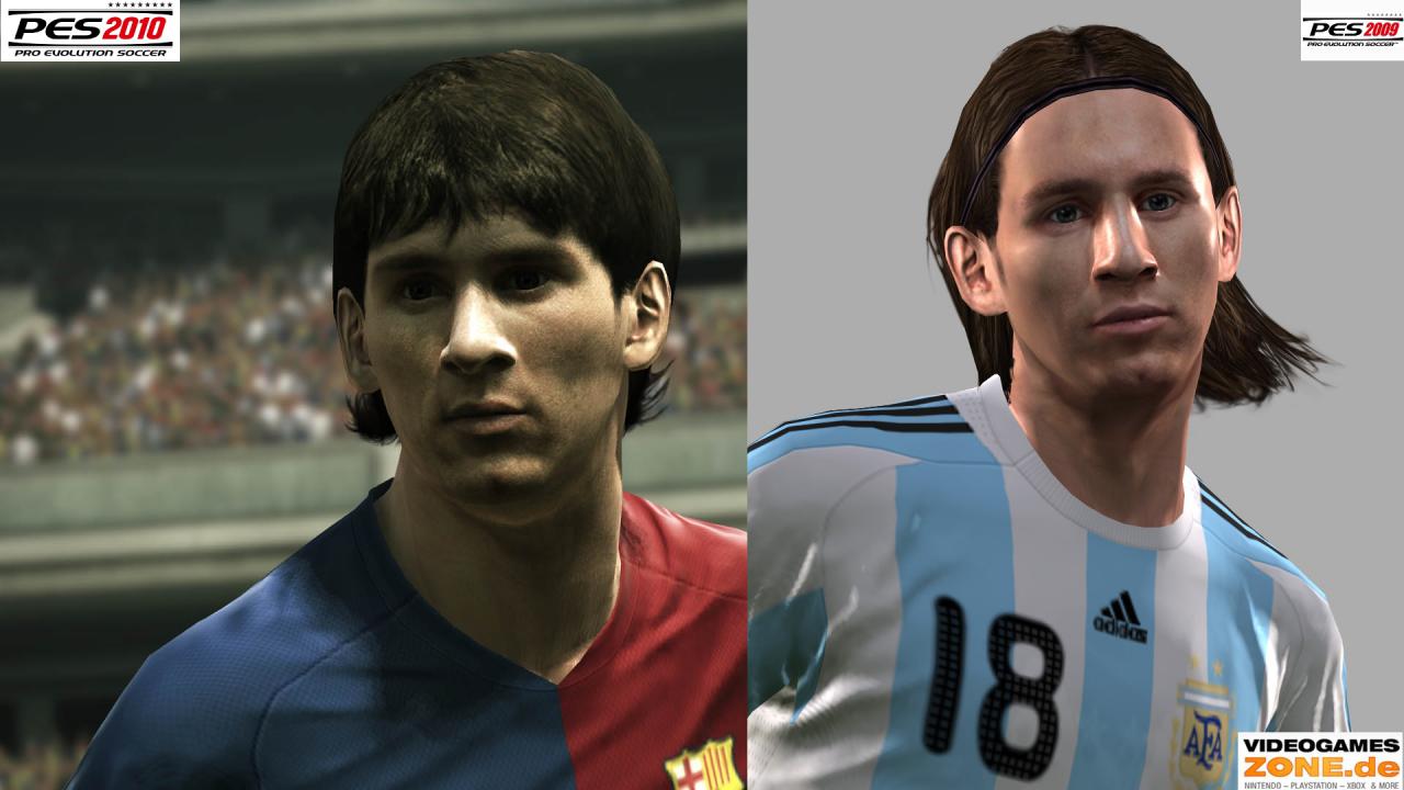 [20/07/2009] PES 2009 vs. PES 2010 - Lionel Messi