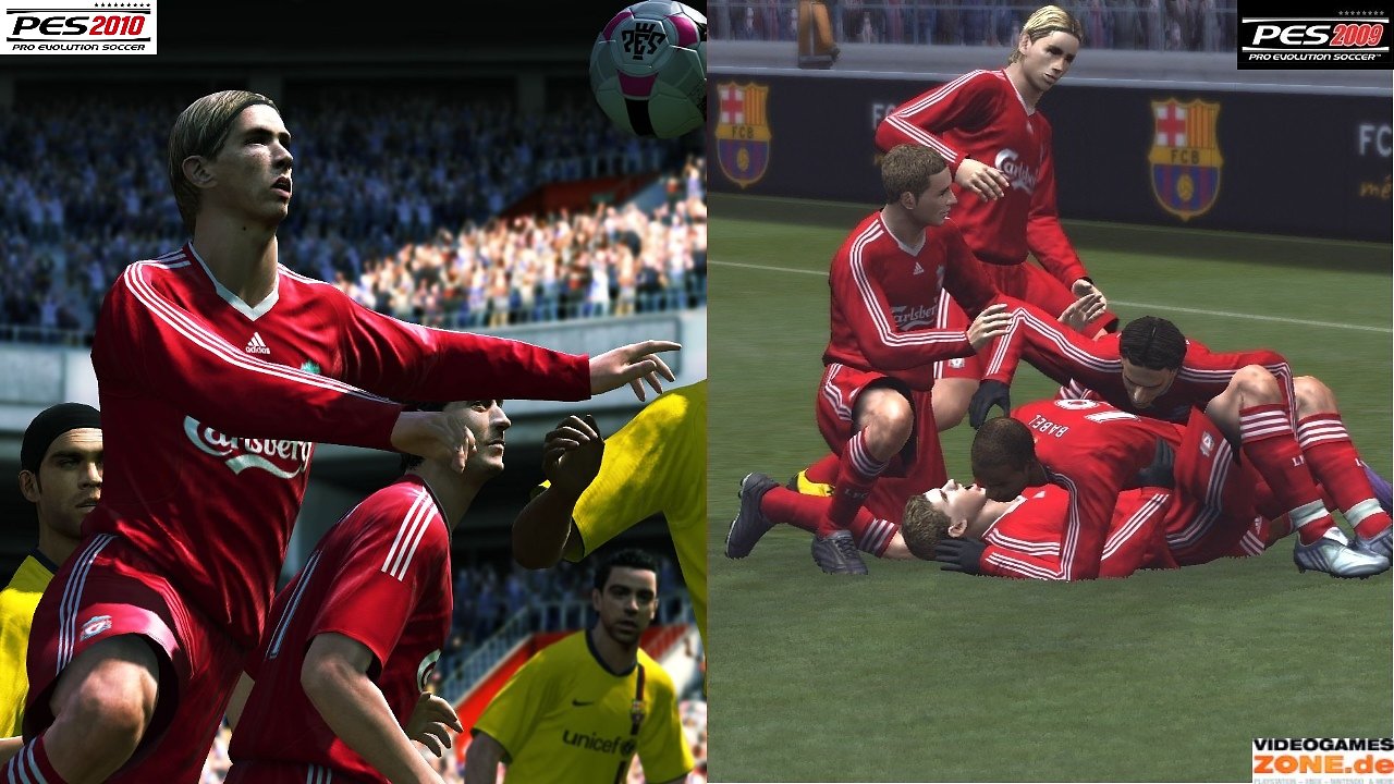 [20/07/2009] PES 2009 vs. PES2010 - Fernando Torres