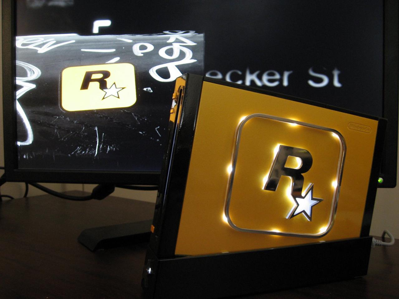 [23/07/2009] Gepimpte Wii mit Rockstar-Logo