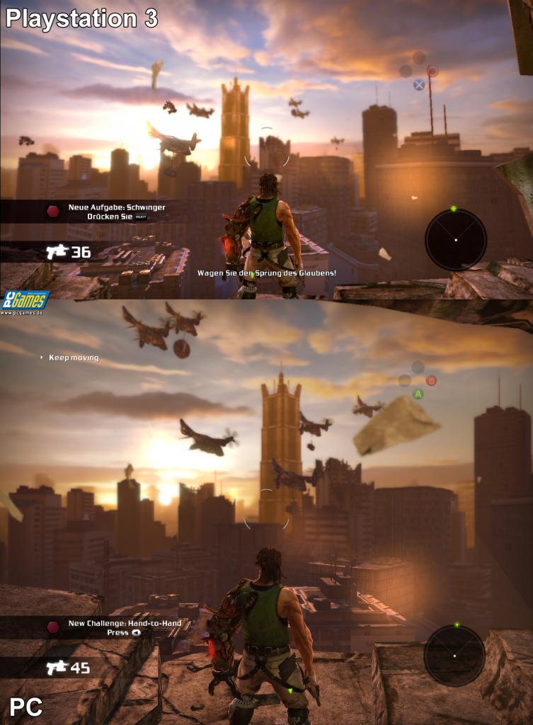 [22/07/2009] Bionic Commando: Grafikvergleich mit PC- und Playstation 3 Version. (8)