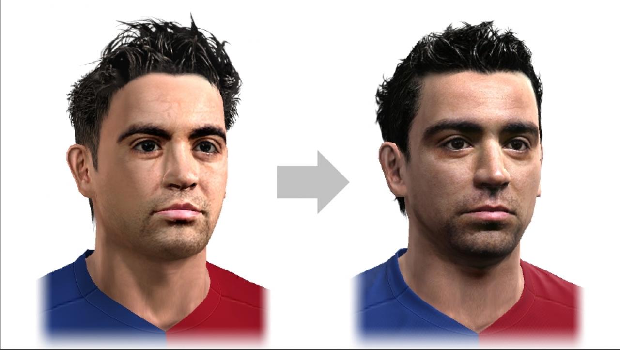 [16/07/2009] Xavi vom FC Barcelona in PES 2009 (links) und PES 2010.