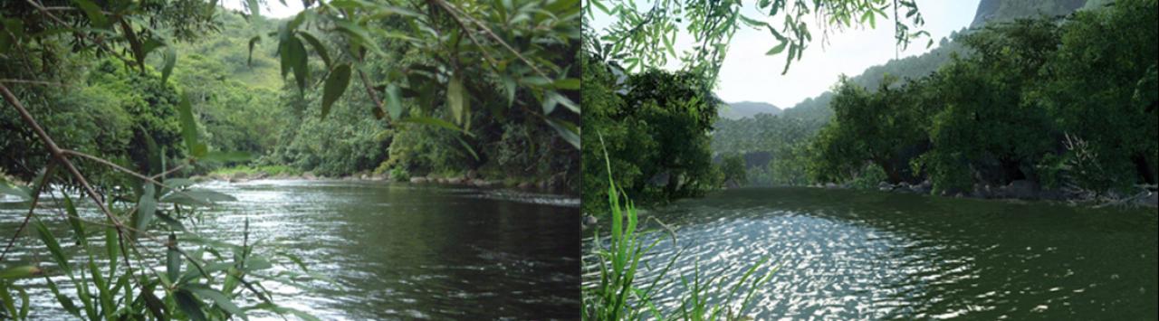 [24/07/2009] Der Edelshooter Crysis sorgte bereits im Vorfeld seiner Veröffentlichung mit diesen Bildervergleichen für offene Münder. Auch hier kommt wieder euer geschultes Auge zum Einsatz. Auf welcher Seite wird wohl die CryEngine 2 gezeigt? (11)