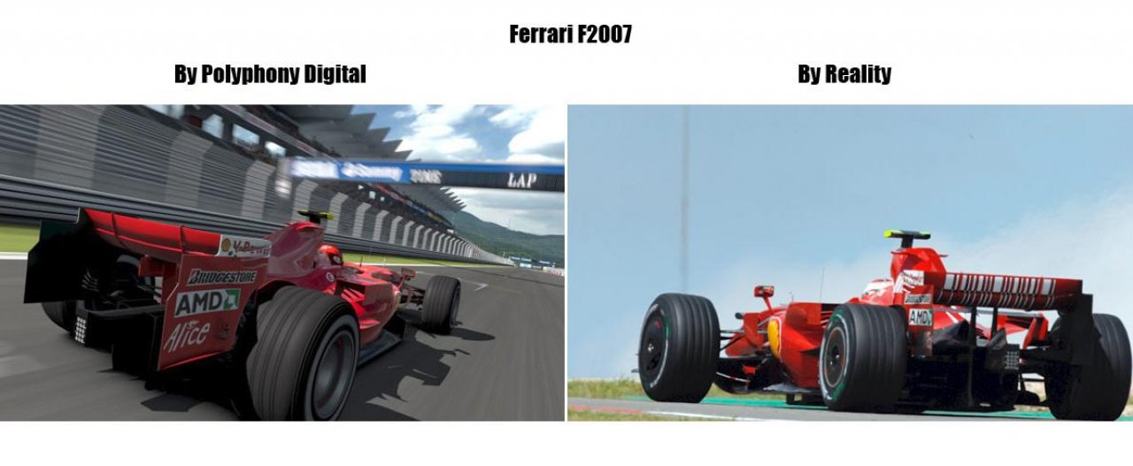 [07/08/2009] Der echte Ferrari F2007 gegen den Formel 1-Boliden aus Gran Turismo 5 Prologue (PS3). (3)