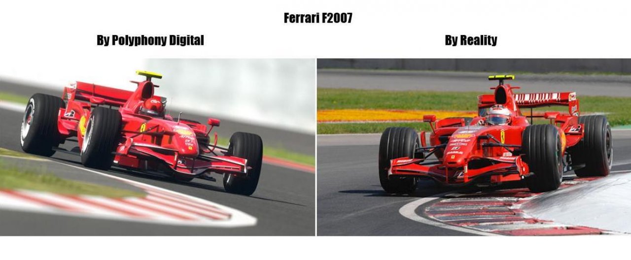 [07/08/2009] Der echte Ferrari F2007 gegen den Formel 1-Boliden aus Gran Turismo 5 Prologue (PS3). (1)