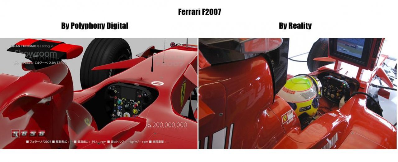[07/08/2009] Der echte Ferrari F2007 gegen den Formel 1-Boliden aus Gran Turismo 5 Prologue (PS3). (5)