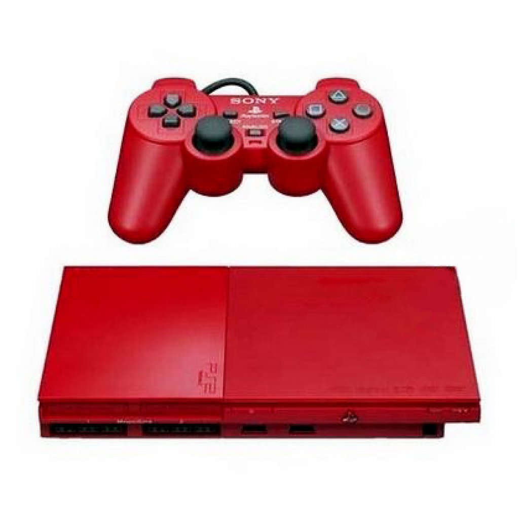 [05/08/2009] Auch die rote Farbe macht die PS2 nicht hübscher.