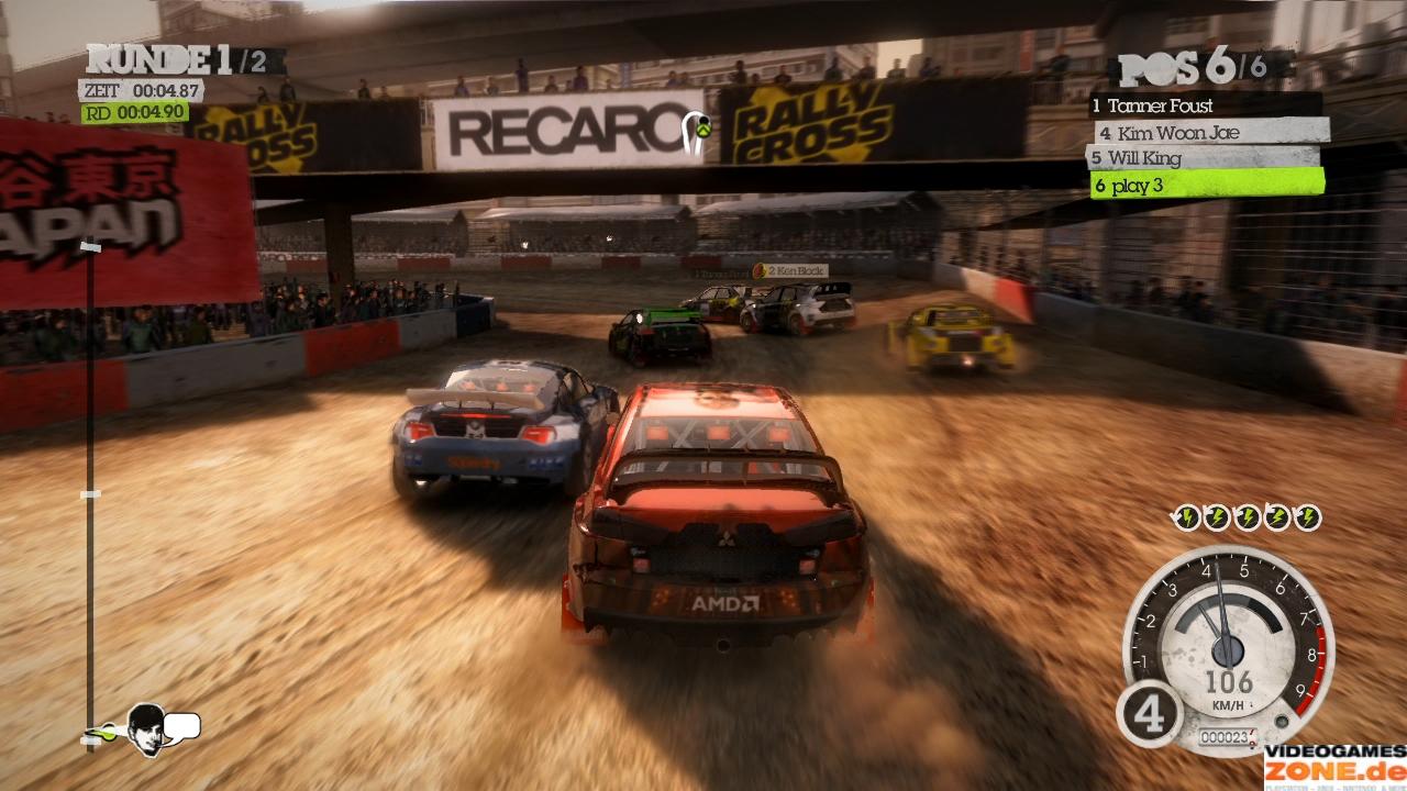 [04/09/2009] Massenkarambolage: Rallycross-Rennen gegen computergesteuerte Gegner machen einen Großteil der Einzelspielerkampagne aus.