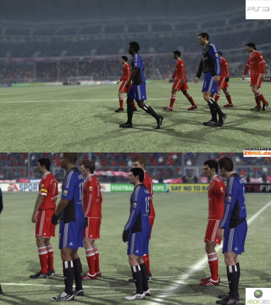 [09/10/2009] FIFA 10 PS3 vs. Xbox 360 - Mannschaften bei Schnee