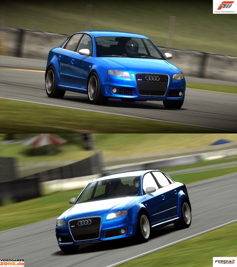 [09/10/2009] Screenshotvergleich zwischen Forza 3 und Forza 2 (oben: Forza 3; unten: Forza 2) (7)