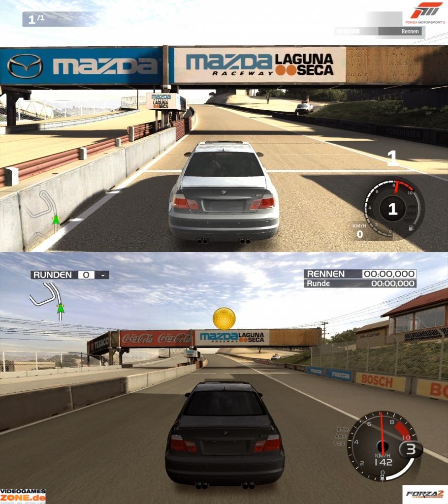 [09/10/2009] Screenshotvergleich zwischen Forza 3 und Forza 2 (oben: Forza 3; unten: Forza 2) (19)