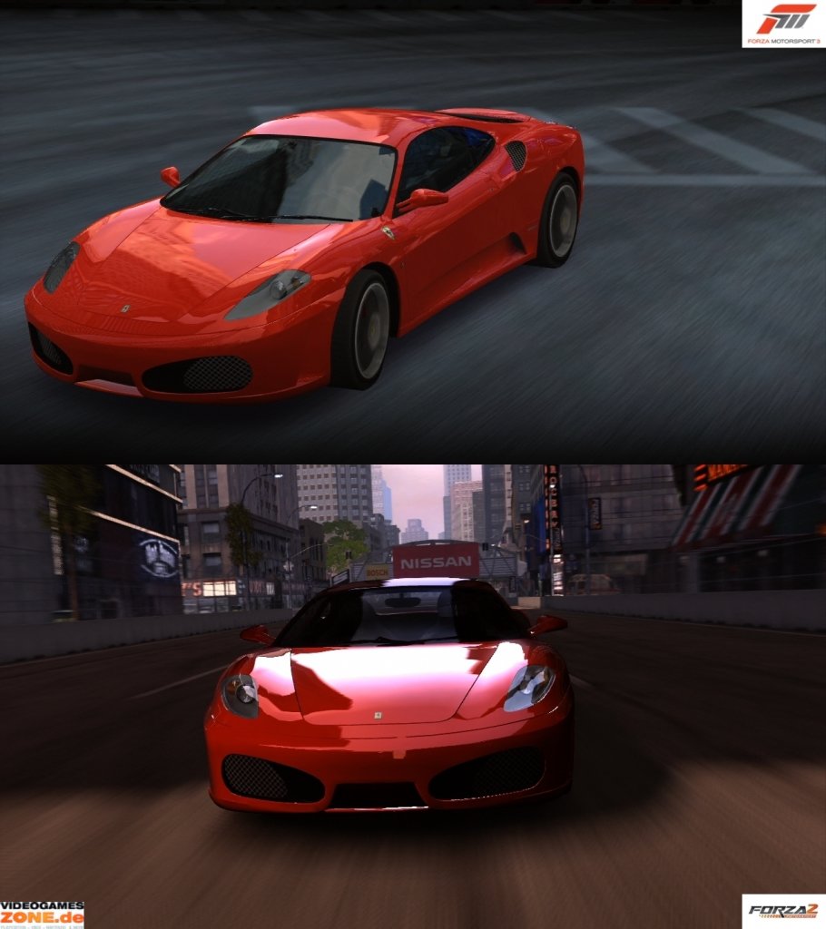 [09/10/2009] Screenshotvergleich zwischen Forza 3 und Forza 2 (oben: Forza 3; unten: Forza 2) (15)