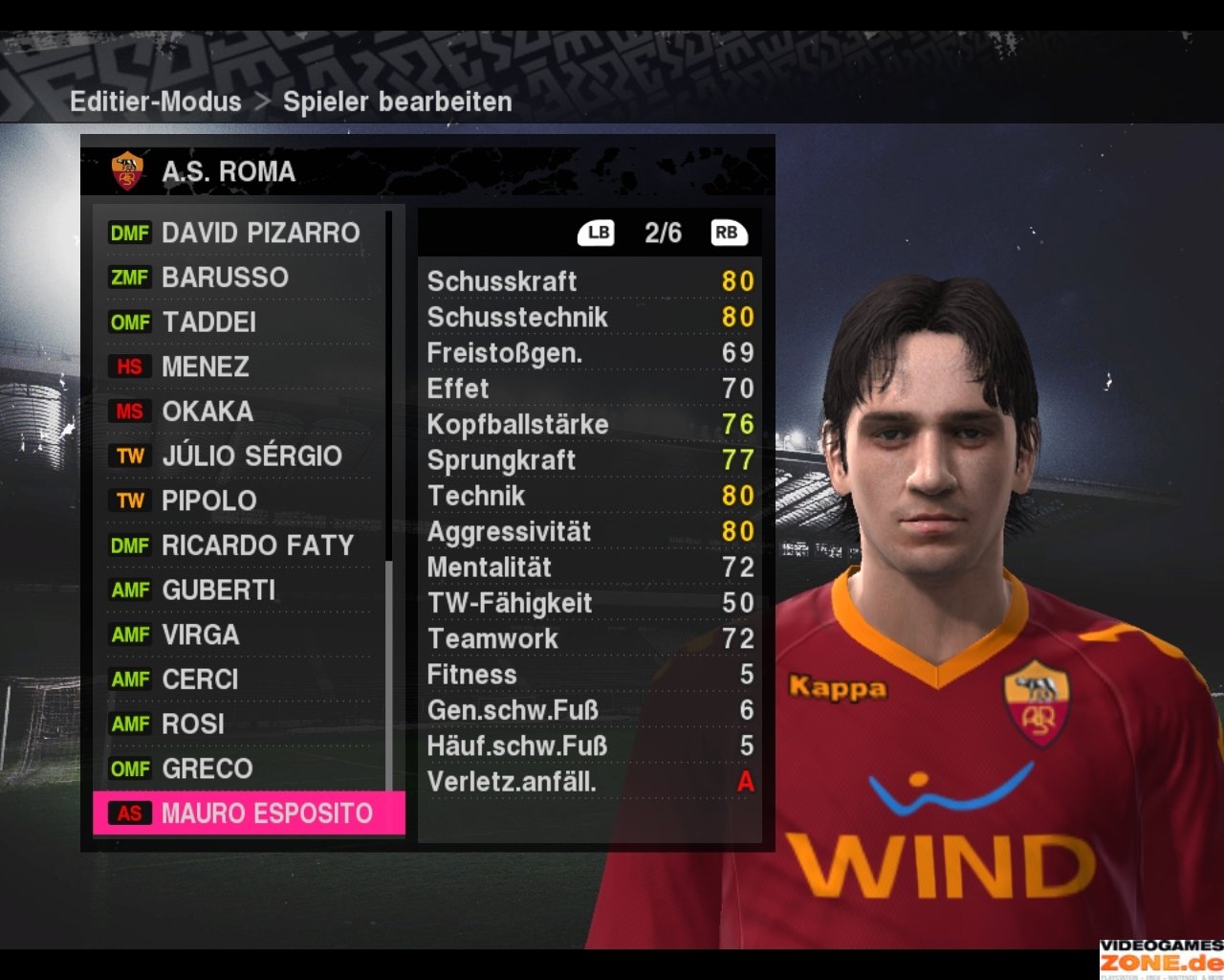 [16/10/2009] PES 2010 AS Rom 188