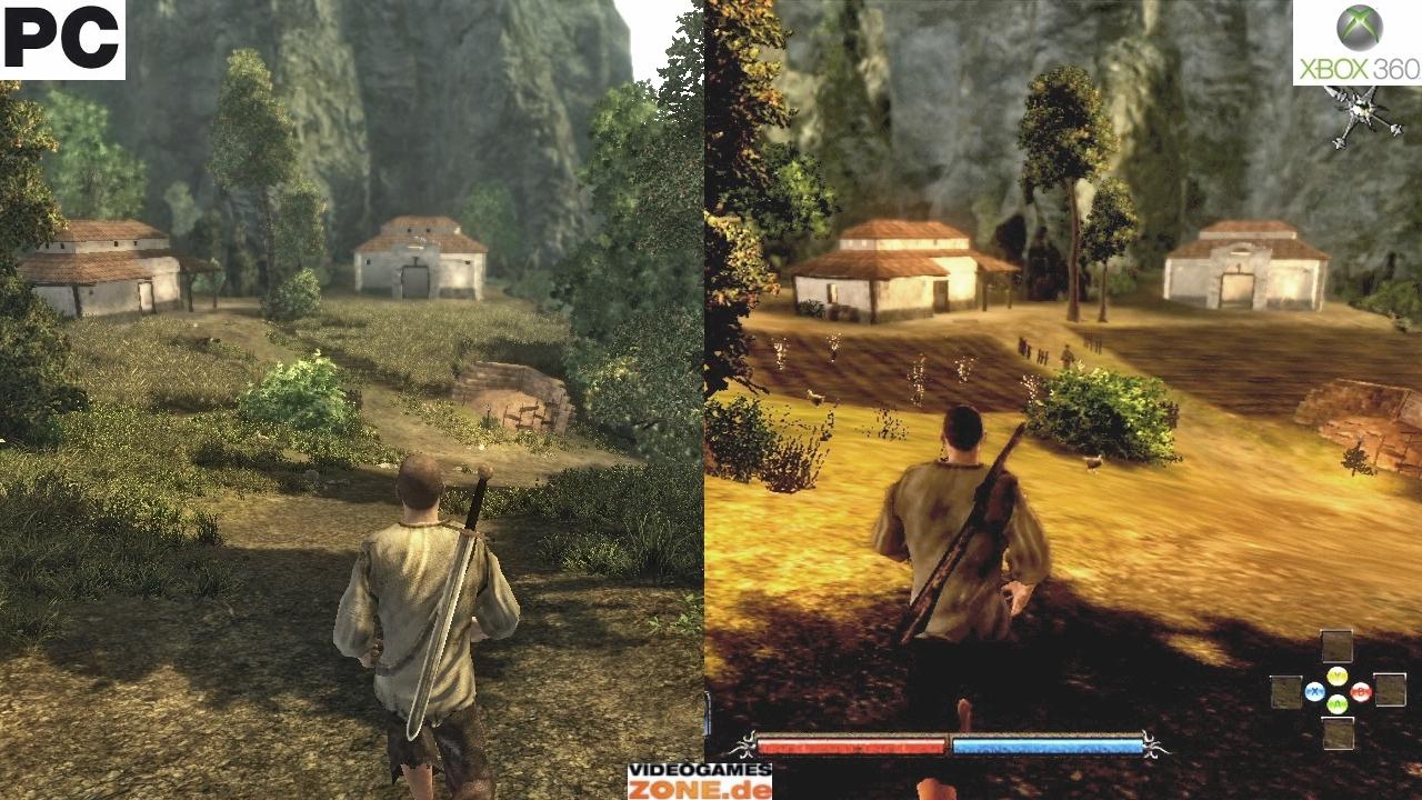 [02/10/2009] Risen: PC vs. Xbox 360 - Spärliches Kornfeld in der Xbox 360-Version
