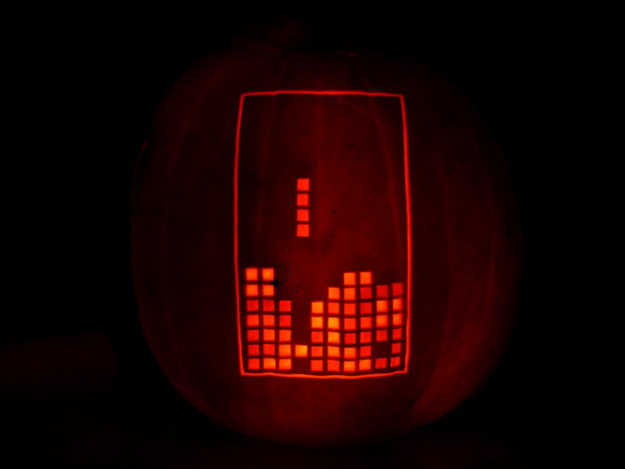 [30/10/2009] Halloween-Kürbis zum Thema Tetris