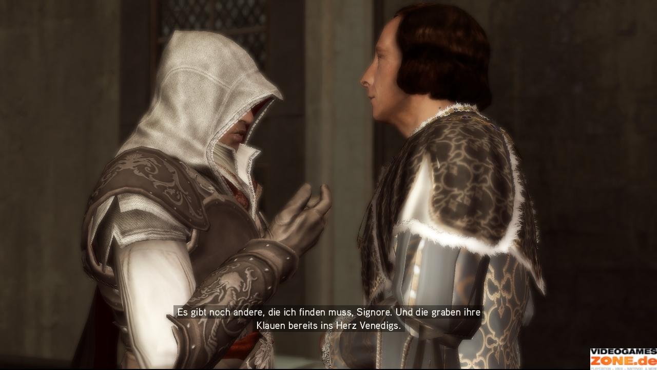 [18/11/2009] Im Palazzo Medici redet ihr mit Lorenzo und erhaltet einen Umhang, der verhindert, dass Ezios Bekanntheitsgrad in Florenz steigt. Allerdings reagieren Wachen trotzdem feindlich, wenn Ezio vor ihren Augen ein Verbrechen begeht.