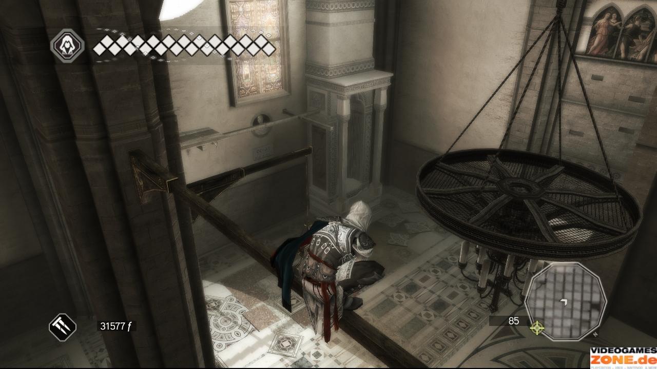[18/11/2009] Assassin's Creed 2: Die vielleicht schönsten Innenlevel erlebt ihr in Assassin's Creed 2. In berühmten italienischen Kathedralen findet ihr nach antrengenden Kletterpassagen geheime Assassinen-Gräber. Fantastisch.
