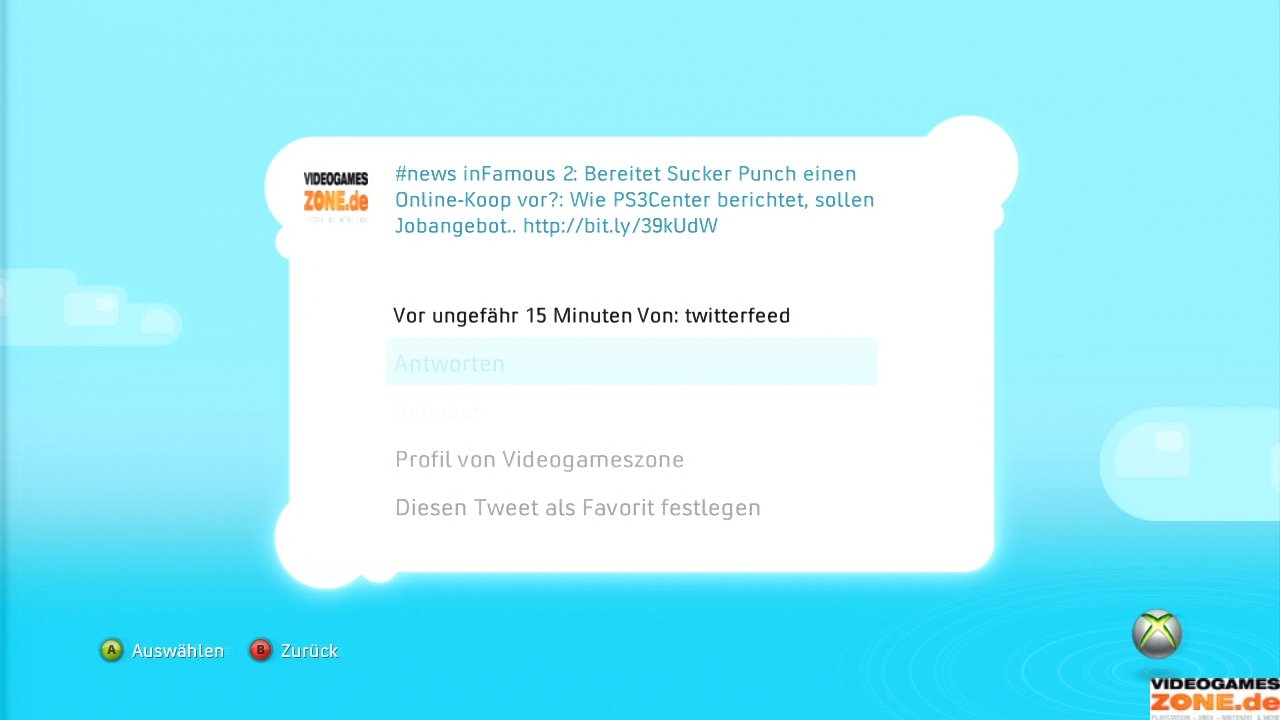 [17/11/2009] Mit dem Cursor lassen sich sämtliche Tweets auch auf einer Extraseite lesen.