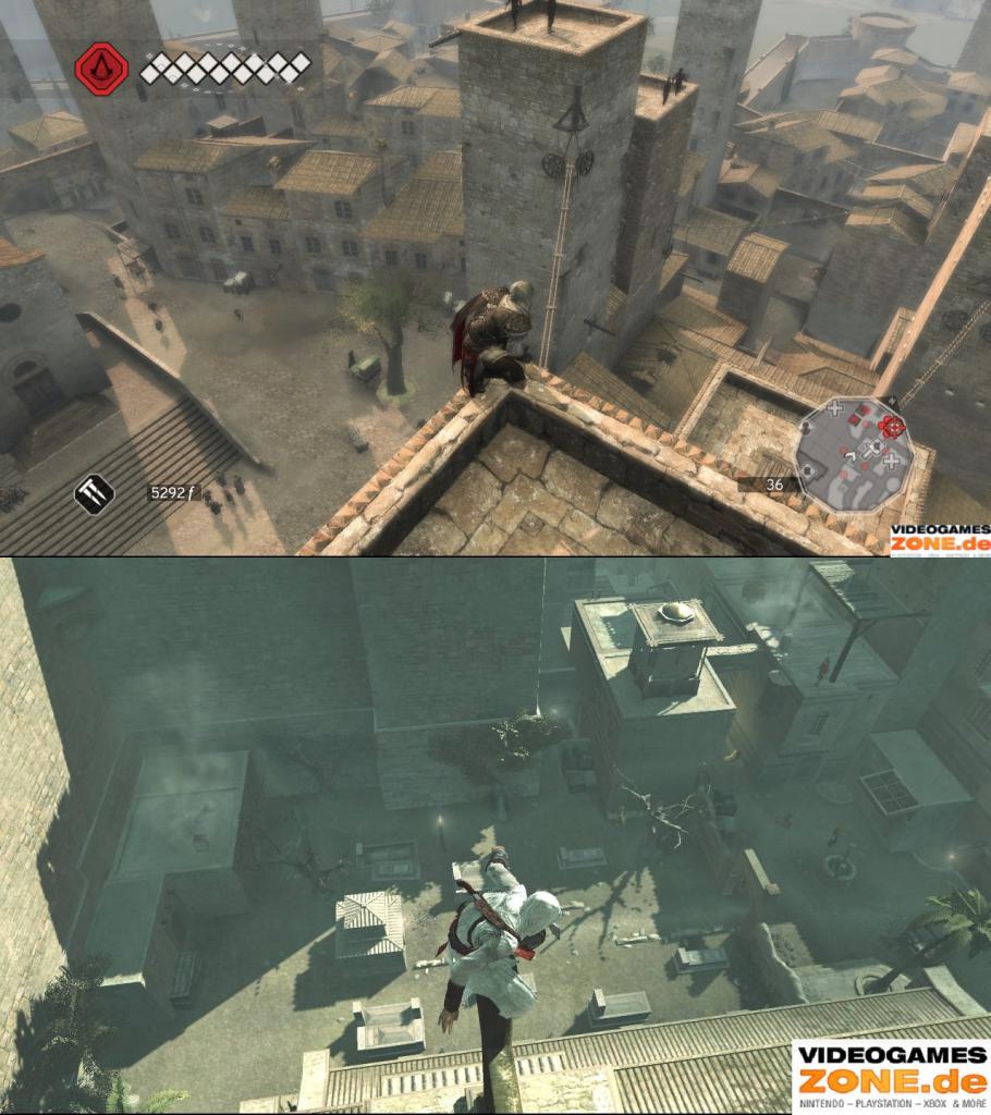 [18/11/2009] Assassin's Creed 2 (upper screen) vs. Assassin's Creed (lower screen) - Grafik Duell (4)