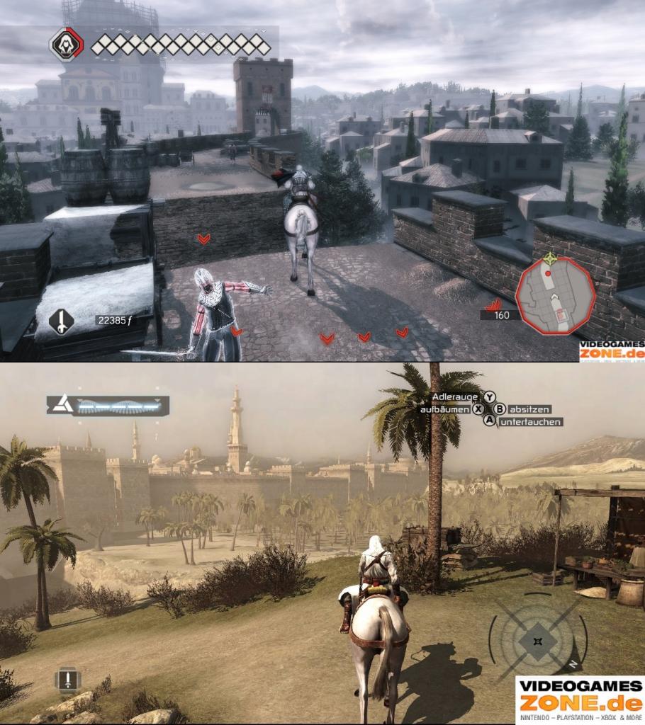 [18/11/2009] Assassin's Creed 2 (upper screen) vs. Assassin's Creed (lower screen) - Grafik Duell (7)
