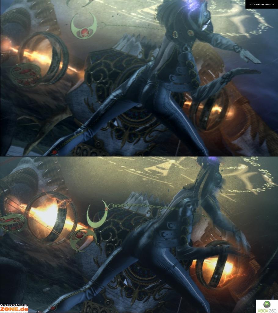 [18/12/2009] Bayonetta Grafik-Vergleich zwischen PS3-(oben) und Xbox-360-Version (unten). (17)