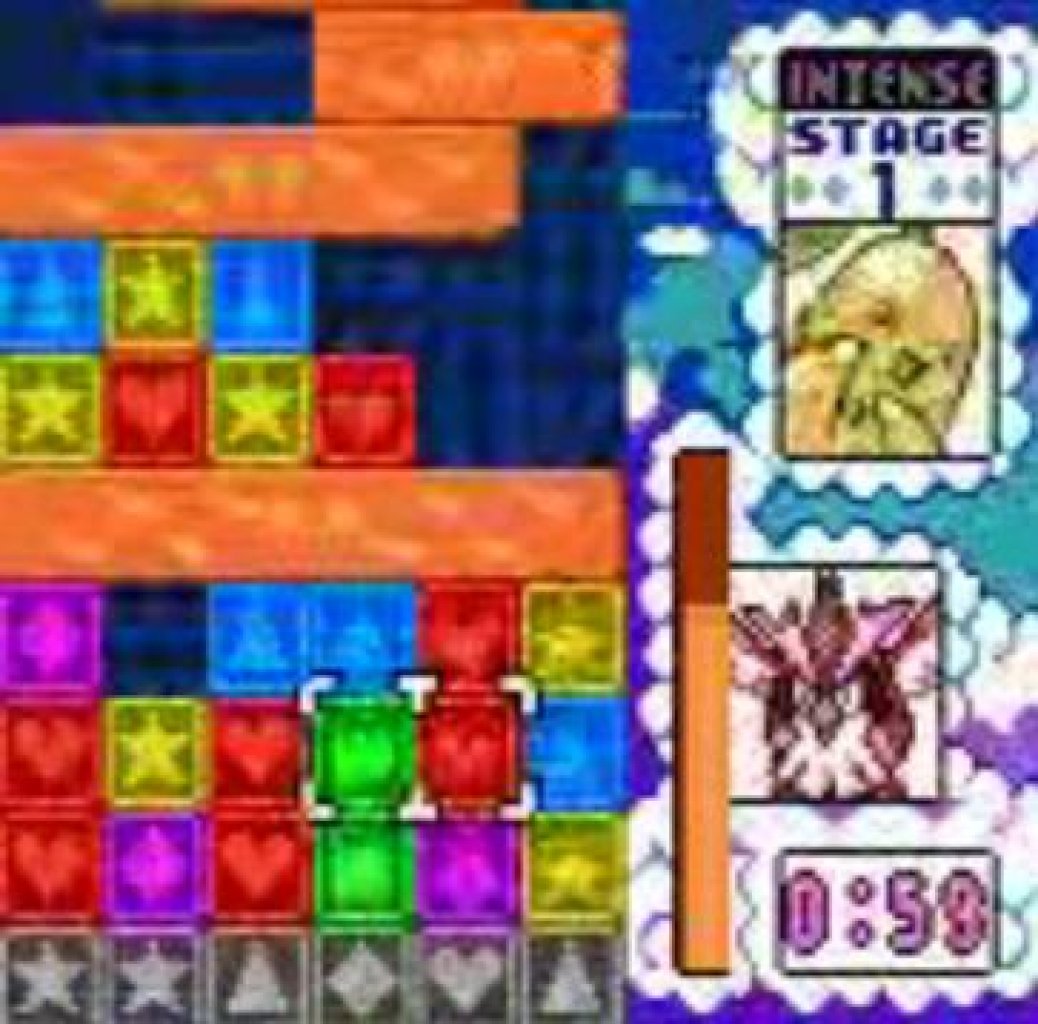 [11/01/2010] Pokémon Puzzle Challenge (Gameboy Color) Japan: 01.09.2000 / Europa: 06.08.2001 Dieses spaßige Puzzlespiel ist im Prinzip nur eine Neuauflage des SNES-Klassikers „Tetris Attack“, nur dass die Yoshis am Bildrand durch Pokémon ersetzt werden. Aber was soll’s, das Spiel hat trotzdem großen Spaß gemacht, außerdem hatte „Tetris Attack“ ja auch schon einige Jährchen auf dem Buckel!