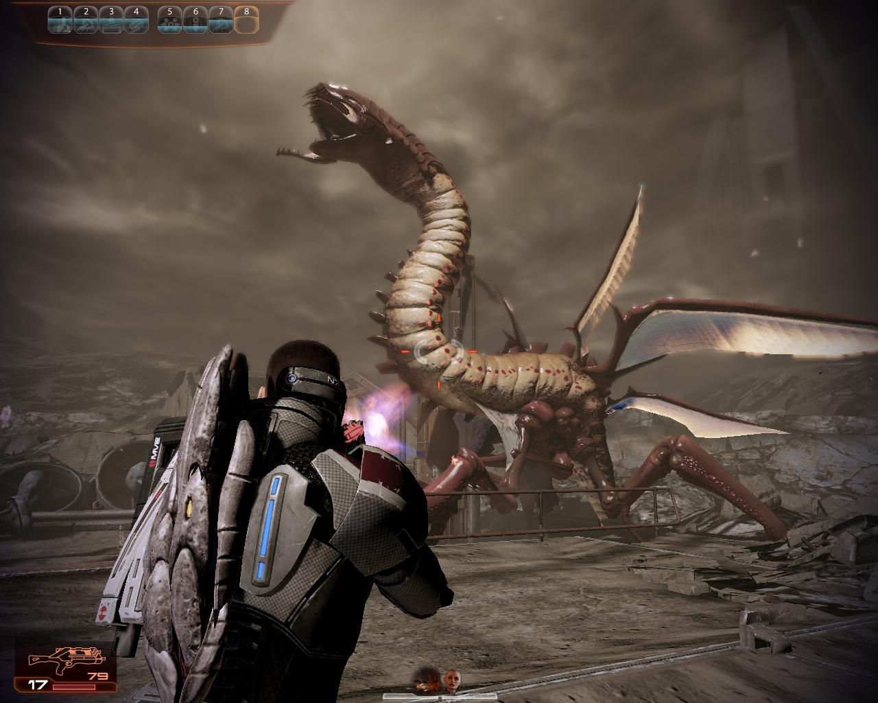 [22/01/2010] Endlich traut sich Bioware auch an größere, spektakulärere Bossgegner: Dieses riesige, drachenartige Vieh ist Teil eines kroganischen Initiationsritus und begeistert mit tollen Animationen.