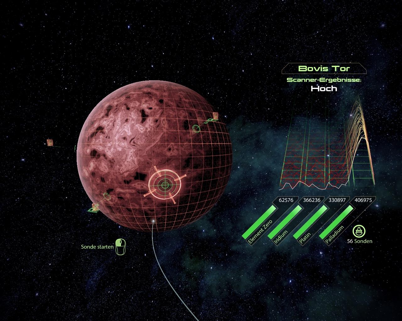 [22/01/2010] Nebenaufträge werden verfügbar, indem man Planeten anklickt und kurz mit dem Zielcursor absucht. Danach kann man sogleich mit der Mission starten. Auch Rohstoffe sammelt man auf diese Weise, allerdings nimmt das ziemlich langweilige Minispiel dann zuviel Zeit in Anspruch.