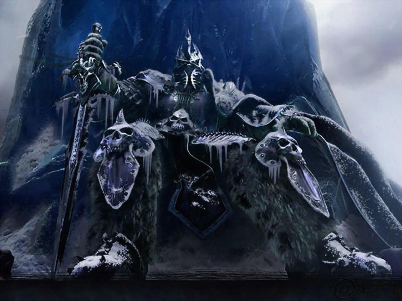 [17/02/2010] World of Warcraft - Der fiese Lich King sitzt auf seinem frostigen Thron auf der Spitze des Eiskronengletschers.