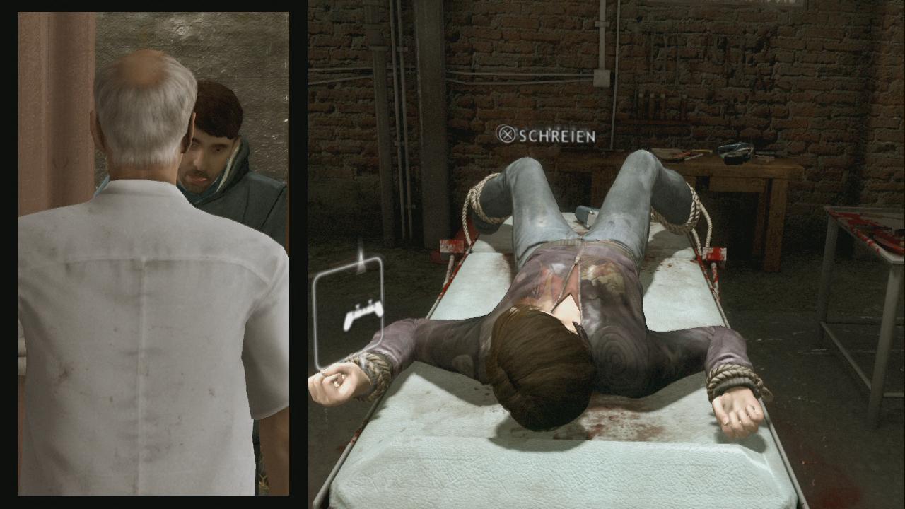 [18/02/2010] Heavy Rain-Test: Aus dieser misslichen Lage befreit ihr Madison, indem ihr den Controller schüttelt. Spannung und Anstrengung wechseln sich perfekt ab.
