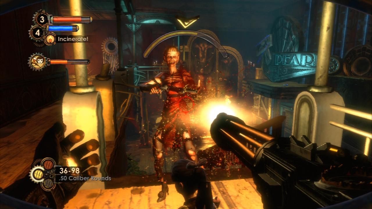 [08/02/2010] Bioshock 2 im Test für PS3 und Xbox 360: Beschützerinstinkt - Während unsere Little Sister fleißig Adam sammelt, wehren wir drogenhungrige Splicer ab.