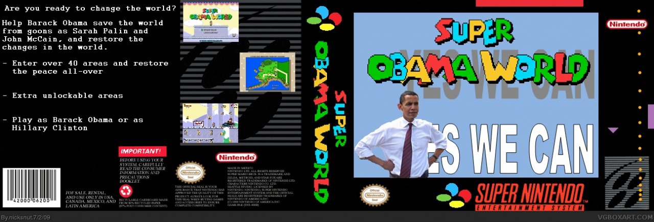 [03/03/2010] Super Obama World: SNES-Design