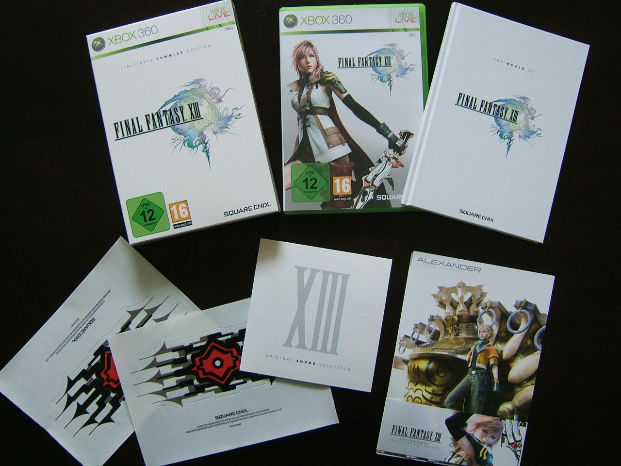 [06/03/2010] Platz 9: Final Fantasy 13 Collector's Edition kommt mit einer Soundtrack-CD, Buch 