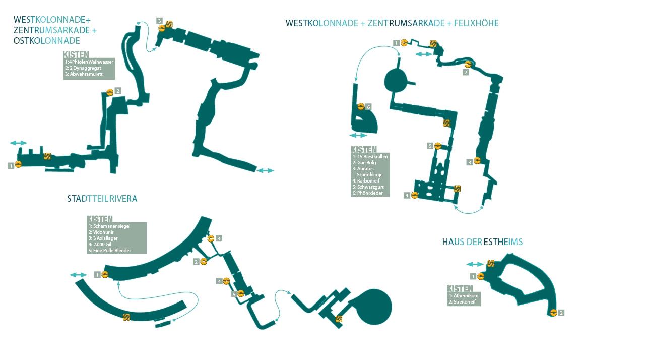 [24/03/2010] Kapitel 7: Palumpolum - Westkolonnade + Zentrumsarkade + Ostkolonnade + Stadtteil Rivera + Westkolonnade + Zent­rumsarkade + Felixhöhe + Haus der Estheims