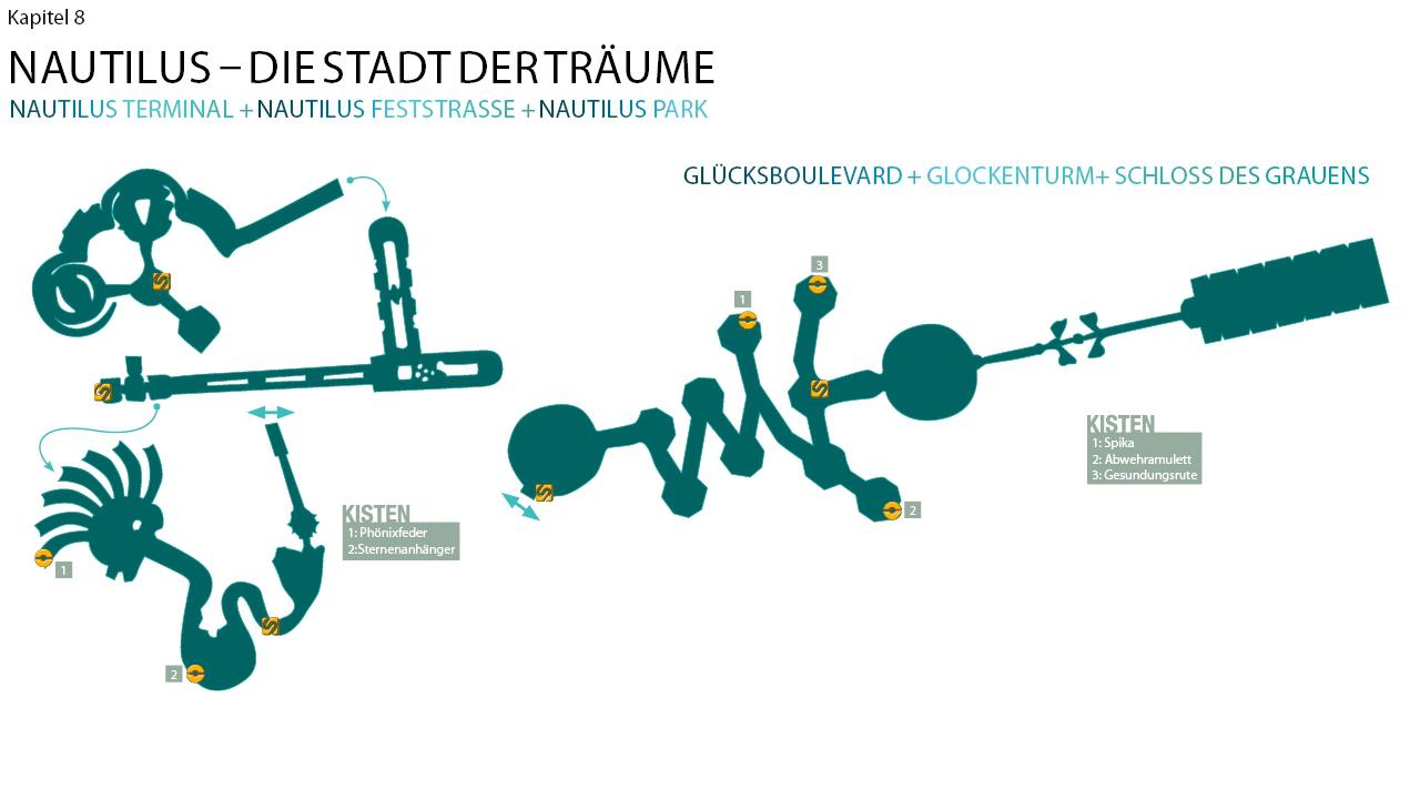 [25/03/2010] Kapitel 8: Nautilus - Nautilus Terminal + Nautilus Feststraße + Nautilus Park + Glücksboulevard + Glockenturm+ Schloss des Grauens