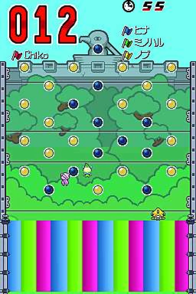 [26/03/2010] Hier seid ihr ganz unter euch und habt keine störende Konkurrenz im Weg. In der Luft hängen viele goldene Kugeln, während eure Pokémon am Boden auf einem Trampolin stehen. Schleudert die kleinen Kerlchen in luftige Höhen - und zwar so, dass sie möglichst viele goldene Kugeln erwischen können.